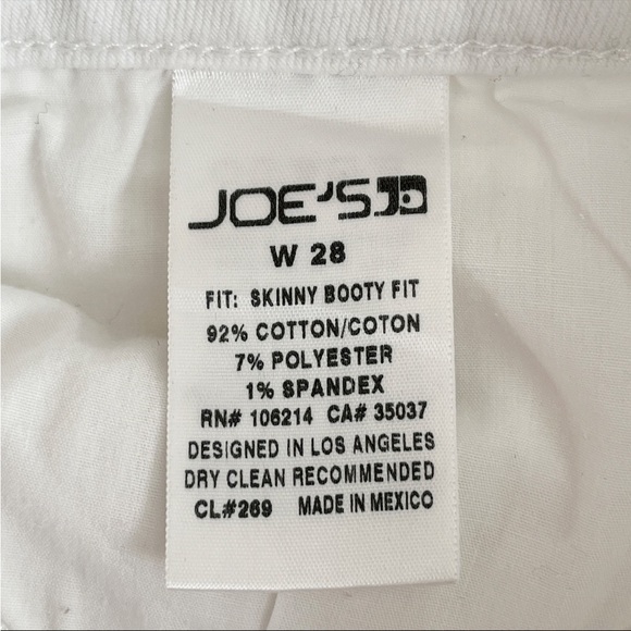 Joe's Skinny Booty Fit Jeans in Justen White 28 - Picture 10 of 16